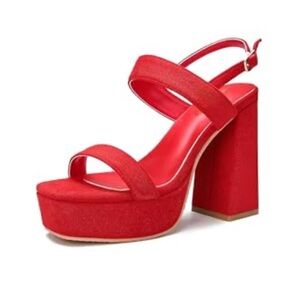 Elegant Red Women's Heels 11 Women